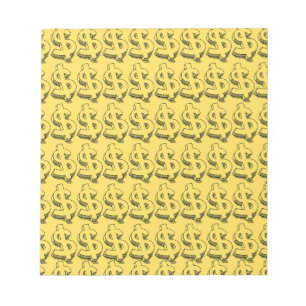 gold dolar notepad