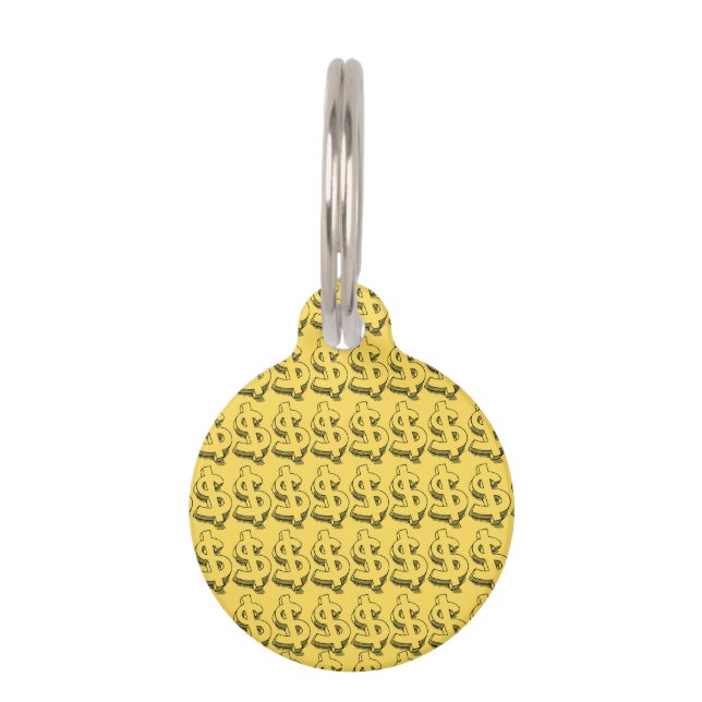 gold dolar pet tag (Front)