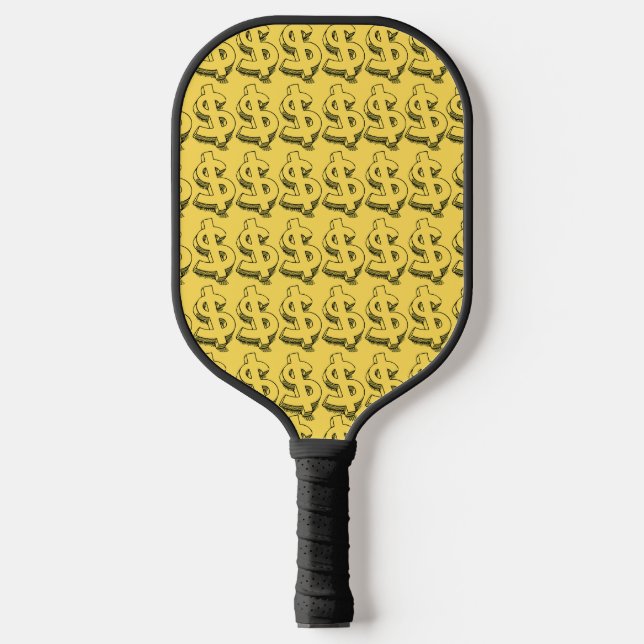 gold dolar pickleball paddle (Front)