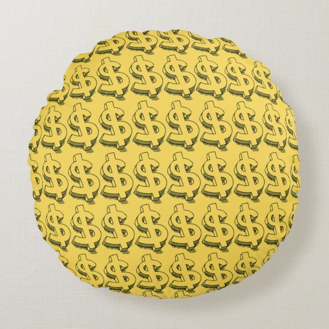 gold dolar round cushion (Front)