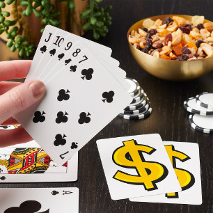 Gold Dollar Sign Bold Yellow Money Symbol Playing Cards