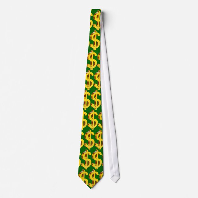 Gold Dollar Symbol Tie (Front)