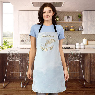 Gold Dolphin Personalised Apron