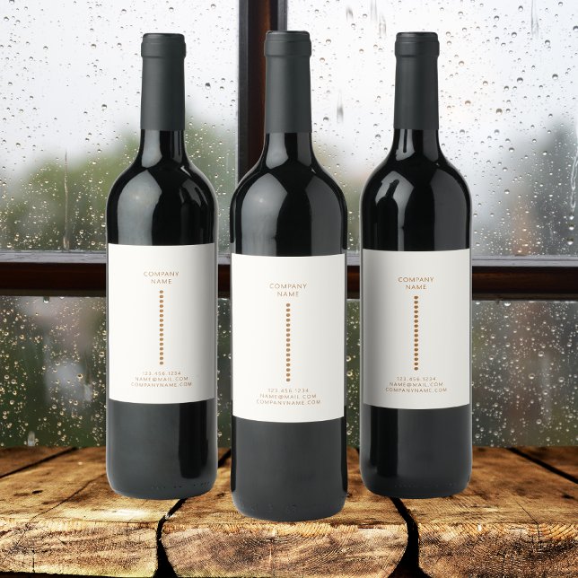 Gold Dots Minimalist Simple Professional Wine Label (Creator Uploaded)