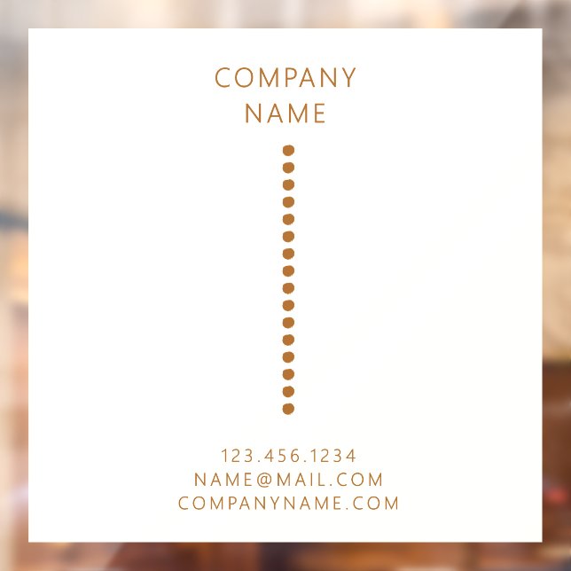 Gold Dots Minimalist Simple Qr Code Cream  Window Cling (Sheet 2)