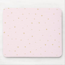 Gold Dots Mousepad Pink