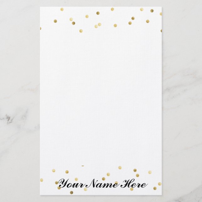 Gold Dots Stationery (Front)
