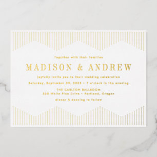 Gold Dotted Deco Wedding