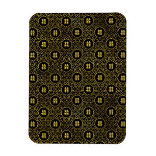 Gold Double Happiness Symbol in lotus pattern Magnet