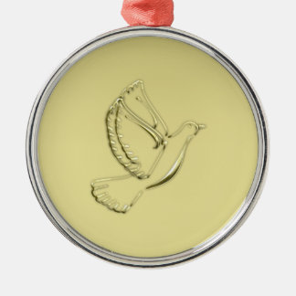 Gold Dove Metal Tree Decoration