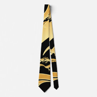 Gold Dragon and Black Neck Tie