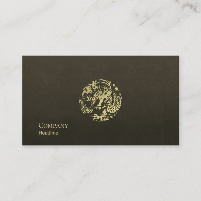 Gold Dragon Business Card (Front)