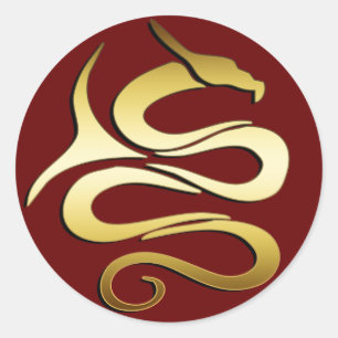 GOLD DRAGON CLASSIC ROUND STICKER
