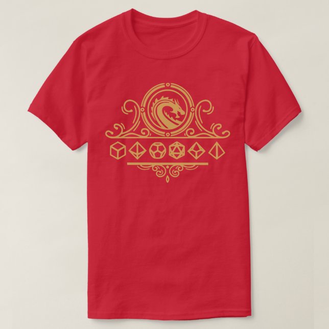 Gold Dragon Crest T-Shirt (Design Front)