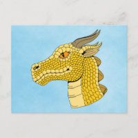 Gold Dragon Head in Profile