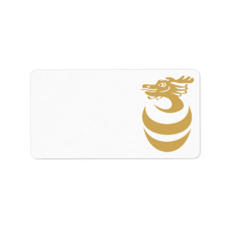 Gold dragon in Egg Label