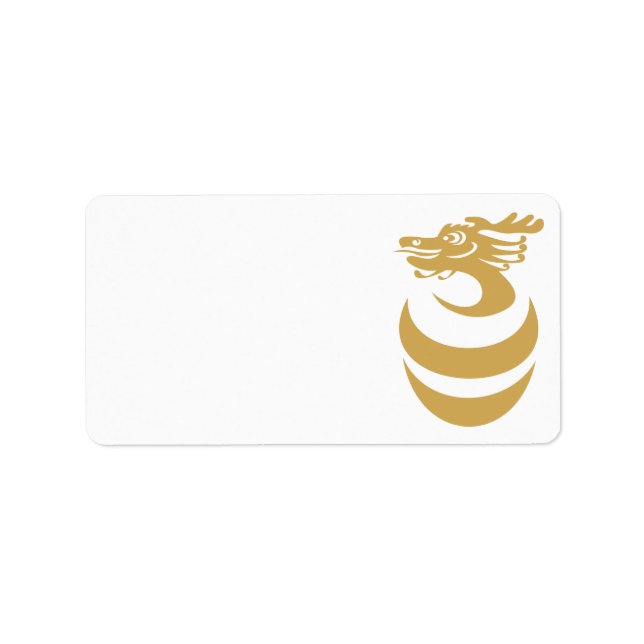 Gold dragon in Egg Label (Front)
