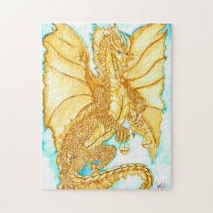 Gold Dragon Jigsaw Puzzle