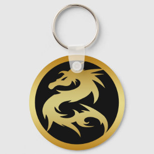 GOLD DRAGON KEY RING
