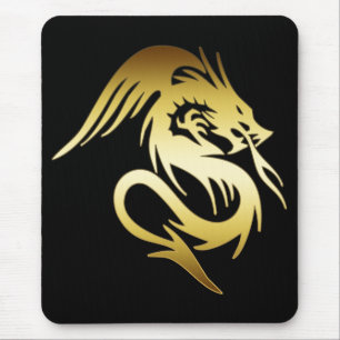 GOLD DRAGON MOUSE MAT