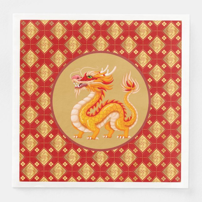 Gold Dragon  Napkin (Front)
