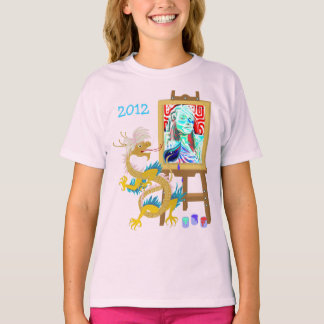 Gold Dragon paints your portrait template Shirt