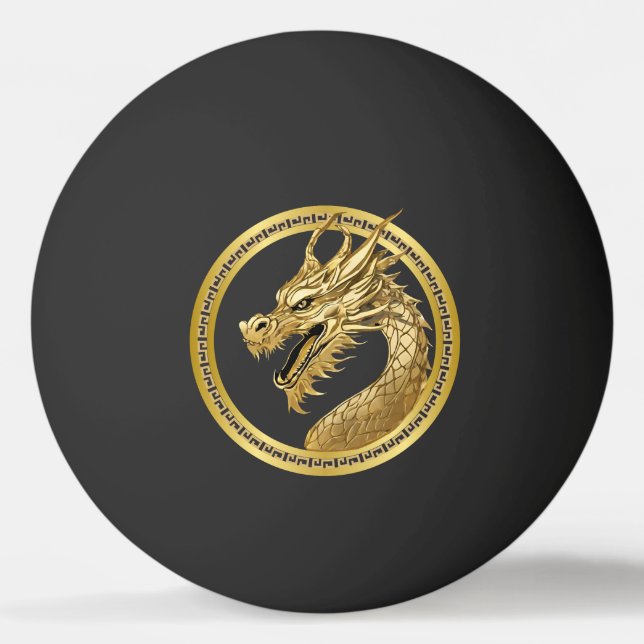 Gold Dragon- Ping Pong Ball (Front)