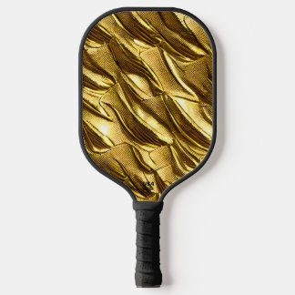 Gold Dragon Scale Pickleball Paddle