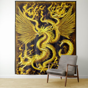 Gold Dragon Tapestry