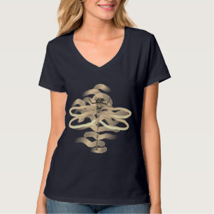Gold Dragonfly Painting T-Shirt