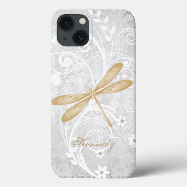 Gold Dragonfly Personalised Case-Mate iPhone Case (Back)