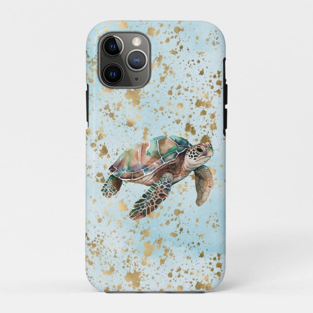 Gold Dream Sea Turtle Case-Mate iPhone Case (Back)