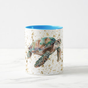 Gold Dream Sea Turtle Mug