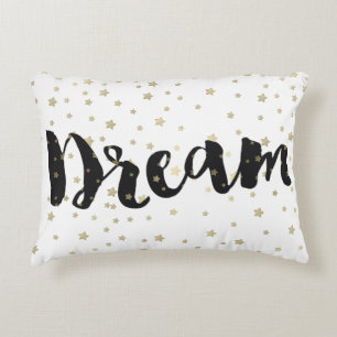 Gold Dream Stars Decorative Cushion