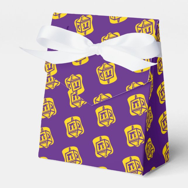Gold Dreidel Favour Box (Front Side)