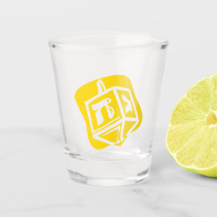 Gold Dreidel Shot Glass