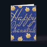 "Gold Dreidels" Greeting Card w Envelope<br><div class="desc">"Gold Dreidels" Greeting Card with Envelope. To personalise, delete editable text on front and inside of the card and replace with your own messages. Choose your favourite font style, colour, and size. All design elements can be edited. Thanks for stopping and shopping by. Much appreciated!!! Happy Hanukkah! Size: Standard (5"...</div>