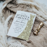 Gold Dress 70 & Fabulous 70th Birthday Invite<br><div class="desc">Gold Dress 70 & Fabulous 70th Birthday Invite

Variations to the invitation and matching items in our store</div>
