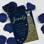 Gold Dress Seventy & Fabulous 70th Birthday Party<br><div class="desc">Gold Dress Seventy & Fabulous 70th Birthday Party Gold Foil Invitation

See other invitations in our Niche and Nest Store</div>