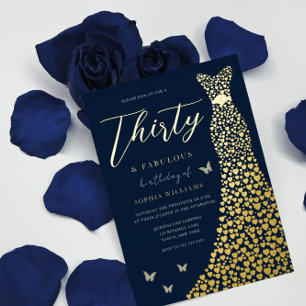 Gold Dress Thirty & Fabulous 30th Birthday Party