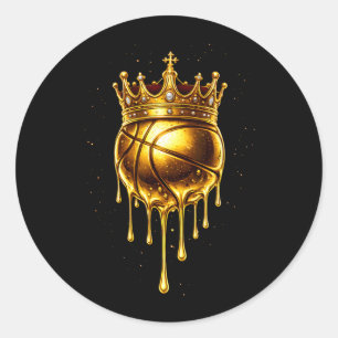 Gold Dripping Basball Trendy Urban Respect The Classic Round Sticker