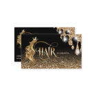 Gold dripping Hair stylist modern gold typography