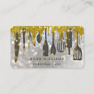 Gold Drips Catering Personal Chef Bakery Pastry Bu Business Card