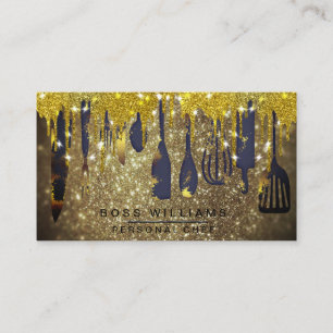Gold Drips Catering Personal Chef Bakery Pastry Business Card