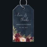 Gold Dust Burgundy Navy Floral Wedding Gift Tags<br><div class="desc">Matching Collection in the Little Bayleigh Store!</div>
