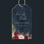 Gold Dust Burgundy Navy Floral Wedding Gift Tags<br><div class="desc">Matching Collection in the Little Bayleigh Store!</div>