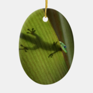 Gold Dust Day Gecko Ceramic Tree Decoration