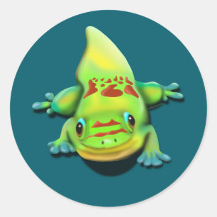 Gold Dust Day Gecko Classic Round Sticker