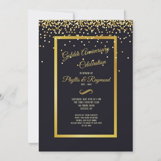 Gold Dust Invitation (Front)