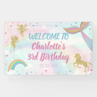 Gold Dust Magical Unicorn Fairy Mermaid Birthday